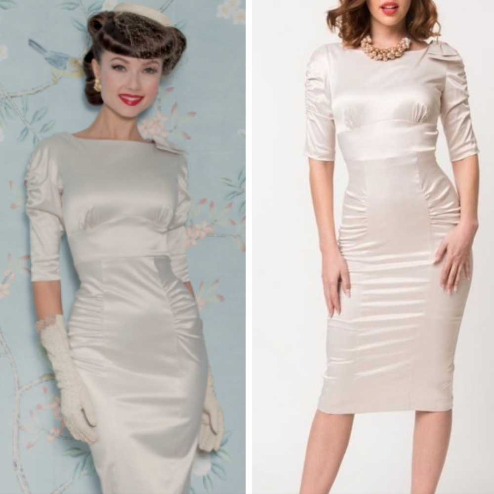 Stop Staring Classic Cream Long Sleeve Dress